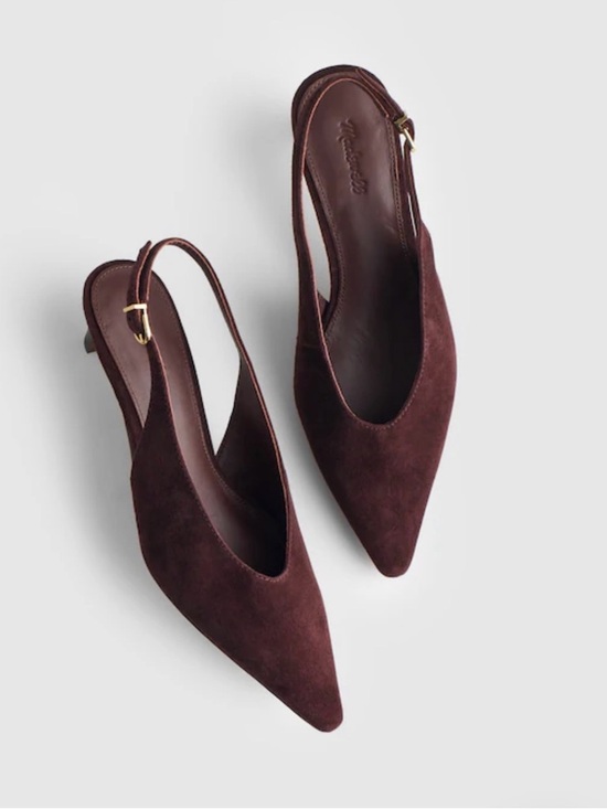 Madewell Shoes - Chocolate Raisin Madewell Slingback Heels